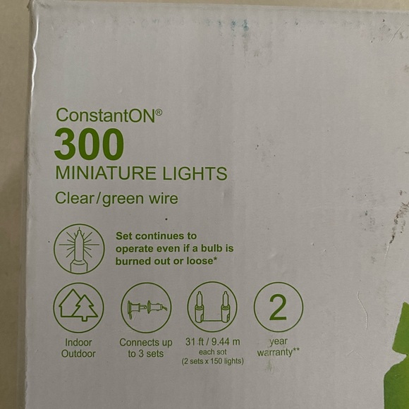 300ct clear incandescent christmas lights - Picture 3 of 3